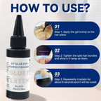 Salon-grade UV hair extension gel, easy to remove and leaves no residue.