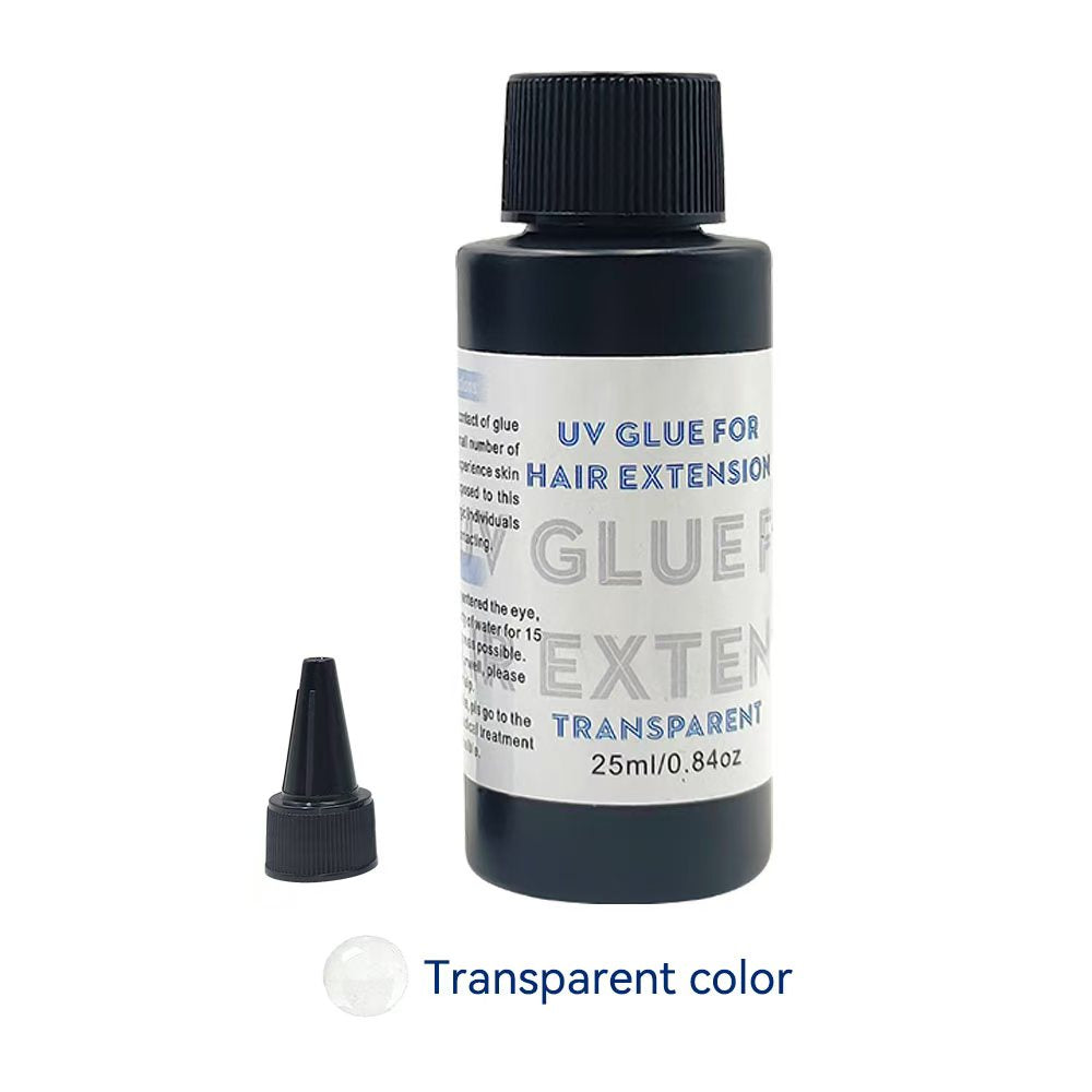 Salon-grade UV hair extension gel, easy to remove and leaves no residue.